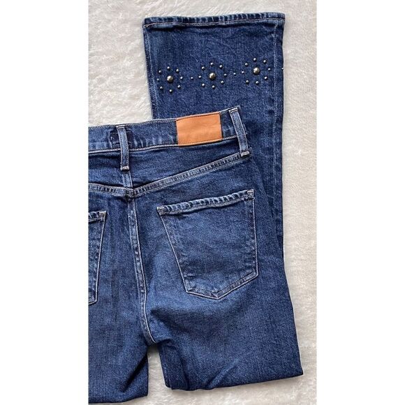 Citizens of Humanity COH Demy Cropped Flare Gleams Stud Embellished Jeans, 24 - Picture 16 of 16